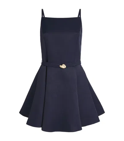 Maje Faille Embellished Mini Dress In Blue