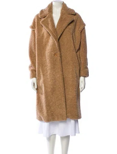 Pre-owned Maje Faux Fur Coat In Neutral