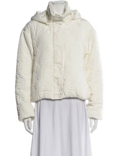 Pre-owned Maje Faux Fur Jacket In White