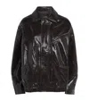Maje Faux Leather Jacket In Black