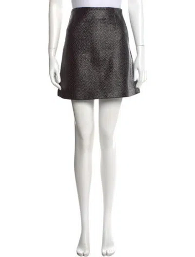 Pre-owned Maje Faux Leather Skirt In Black