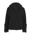 Maje Faux-shearling Jacket In Black