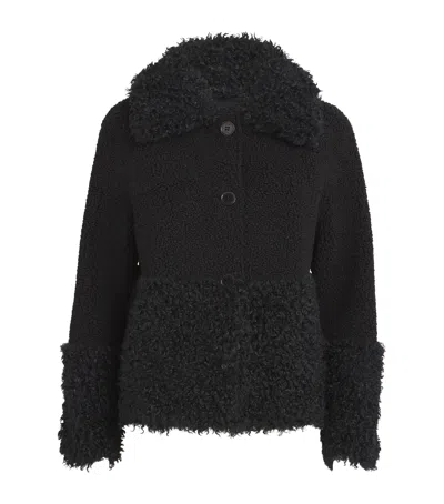 MAJE FAUX-SHEARLING JACKET