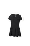 Maje Fit And Flare Dress In Black Viscose In Black