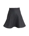 Maje Flared Mini Skirt In Black Polyester In Black