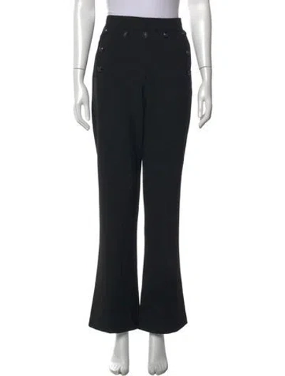 Pre-owned Maje Flared Pants In Black