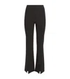 Maje Flared Split-hem Trousers In Black