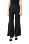 Maje Flared Tailored Trousers In Black
