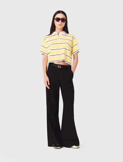 Maje Flared Trousers In Black