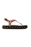 Maje Flat Rope And Leather Sandals