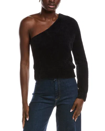 Maje Fleece Sweater In Black