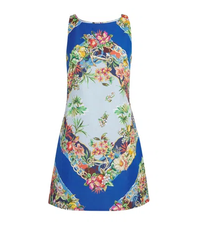 Maje Floral Backless Mini Dress