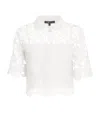 Maje Floral Collared Blouse In White
