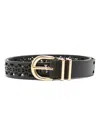 MAJE FLORAL DETAIL LEATHER BELT