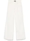 Maje Floral-embroidered Jeans In White