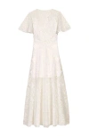Maje Floral Guipure Maxi Dress In White