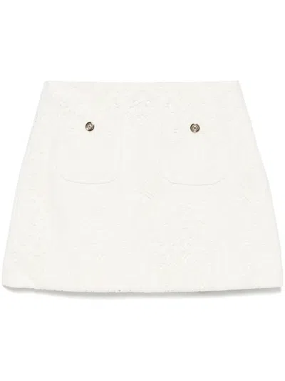 MAJE FLORAL-GUIPURE MINI SKIRT