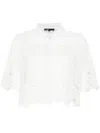 Maje Floral-lace Shirt In White