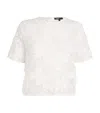 Maje Floral-lace T-shirt In White