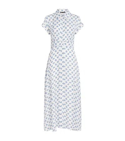 Maje Floral Mini Dress In Blue