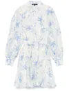 Maje Floral Mini Dress In Neutrals