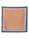 Maje Floral-pattern Silk Scarf In Brown
