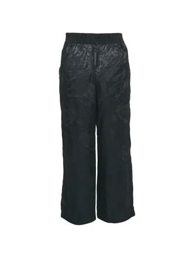 Pre-owned Maje Floral-pattern Trousers In Black