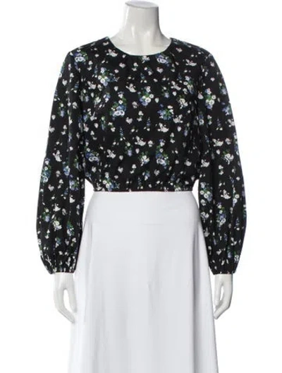 Pre-owned Maje Floral Print Crew Neck Top In Multi