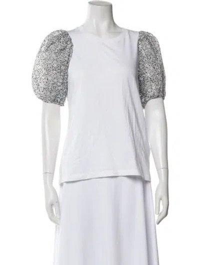 Pre-owned Maje Floral Print Crew Neck T-shirt In Multi