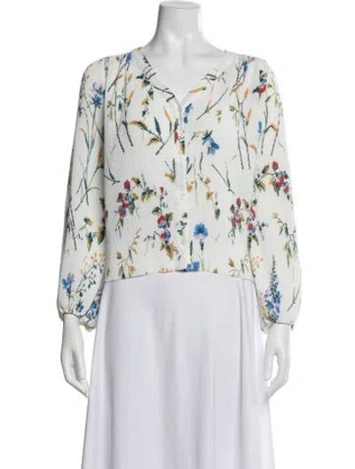 Pre-owned Maje Floral Print Jacket In Neutral