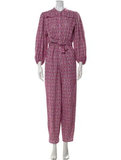 Pre-owned Maje Floral Print Jumpsuit In Multi