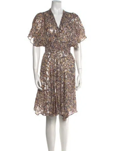 Pre-owned Maje Floral Print Knee-length Dress