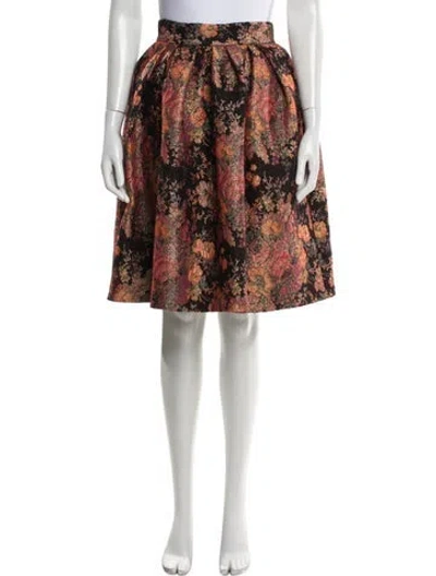 Pre-owned Maje Floral Print Knee-length Skirt W/ Tags In Pink