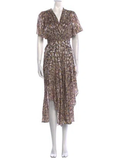 Pre-owned Maje Floral Print Long Dress