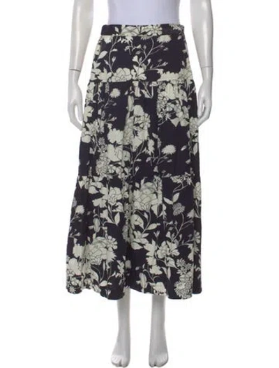 Pre-owned Maje Floral Print Long Skirt In Multi