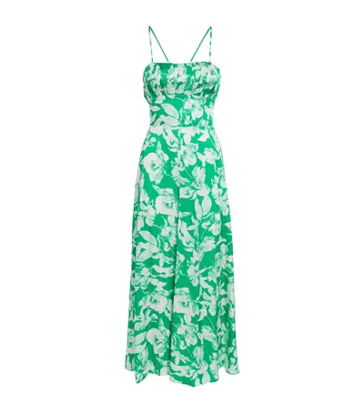 MAJE FLORAL PRINT MIDI DRESS