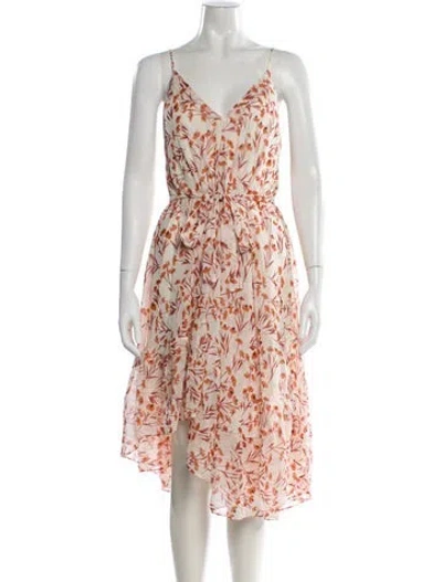 Pre-owned Maje Floral Print Midi Length Dress