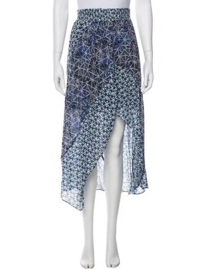 Pre-owned Maje Floral Print Midi Length Skirt In Multi