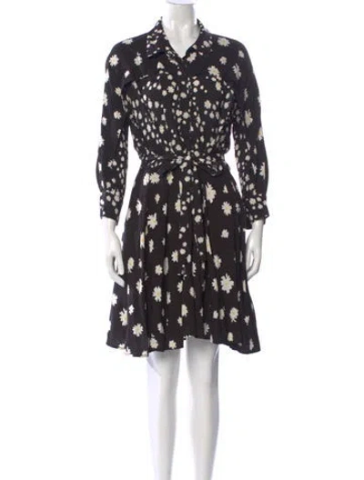 Pre-owned Maje Floral Print Mini Dress In Black