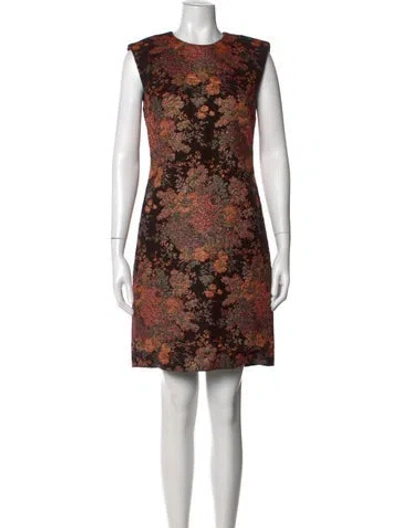 Pre-owned Maje Floral Print Mini Dress In Black