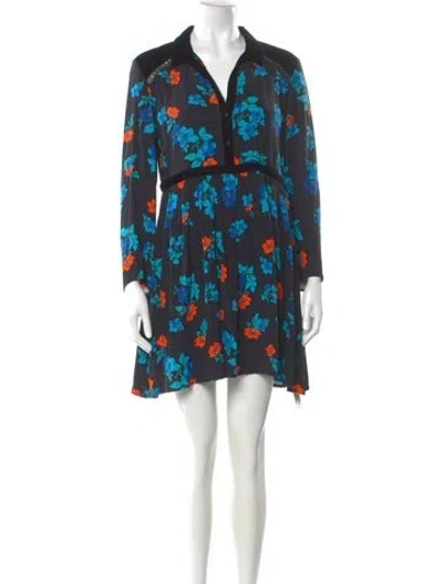 Pre-owned Maje Floral Print Mini Dress In Multi