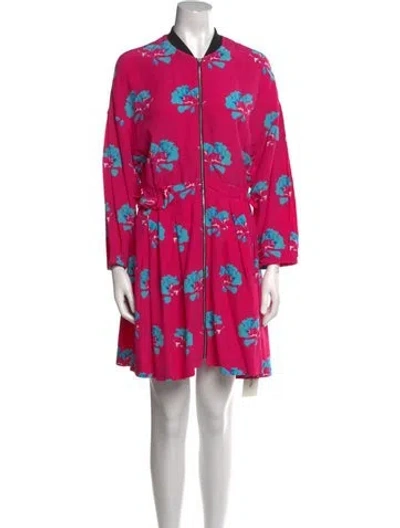 Pre-owned Maje Floral Print Mini Dress In Multi