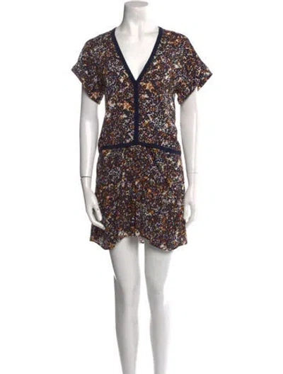 Pre-owned Maje Floral Print Mini Dress In Multi