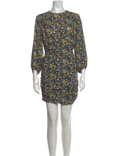 Pre-owned Maje Floral Print Mini Dress In Multi