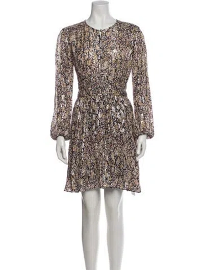 Pre-owned Maje Floral Print Mini Dress In Multi