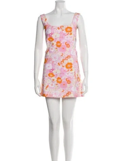 Pre-owned Maje Floral Print Mini Dress In Multi