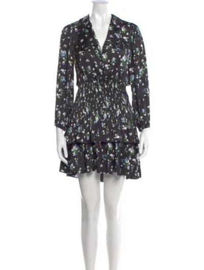 Pre-owned Maje Floral Print Mini Dress In Multi