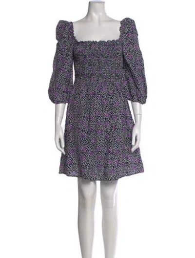 Pre-owned Maje Floral Print Mini Dress In Multi