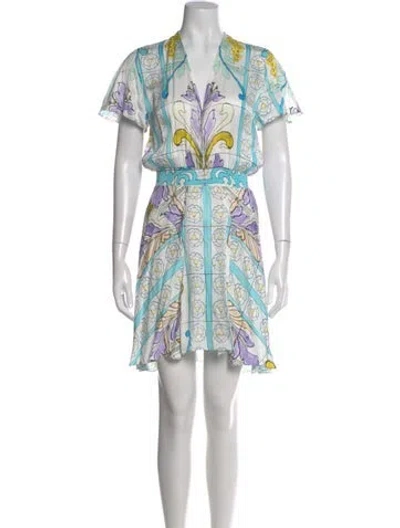 Pre-owned Maje Floral Print Mini Dress In Multi