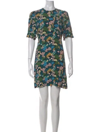 Pre-owned Maje Floral Print Mini Dress In Multi